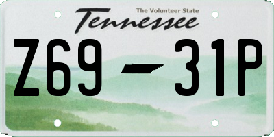 TN license plate Z6931P