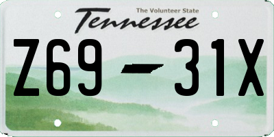 TN license plate Z6931X
