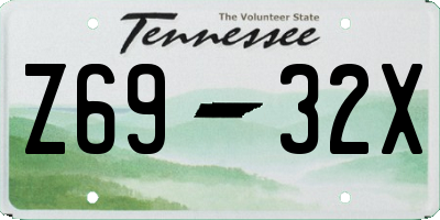 TN license plate Z6932X