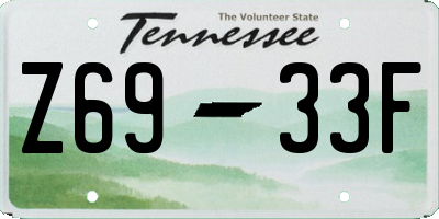 TN license plate Z6933F