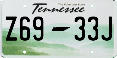 TN license plate Z6933J