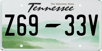 TN license plate Z6933V