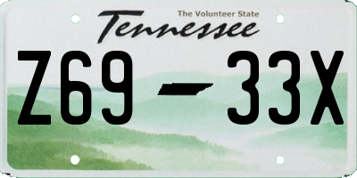 TN license plate Z6933X