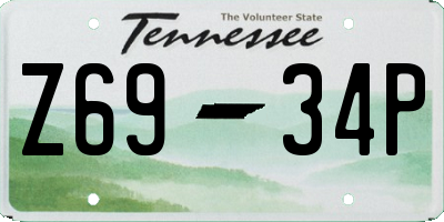 TN license plate Z6934P