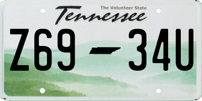 TN license plate Z6934U