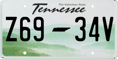 TN license plate Z6934V