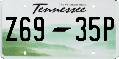 TN license plate Z6935P