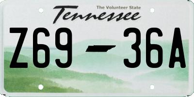 TN license plate Z6936A