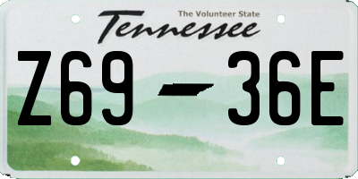 TN license plate Z6936E