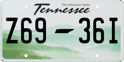 TN license plate Z6936I