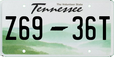 TN license plate Z6936T