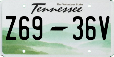 TN license plate Z6936V