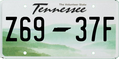 TN license plate Z6937F