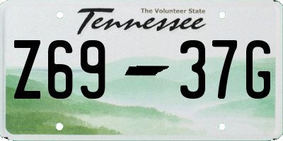 TN license plate Z6937G