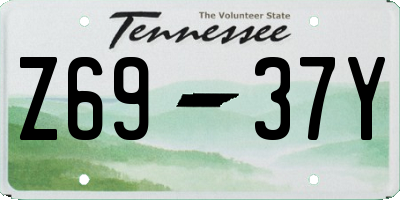 TN license plate Z6937Y