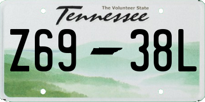 TN license plate Z6938L