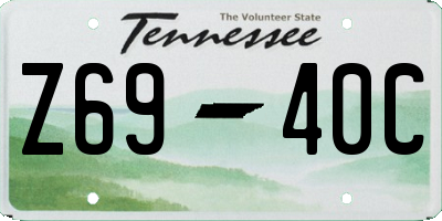 TN license plate Z6940C