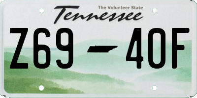 TN license plate Z6940F