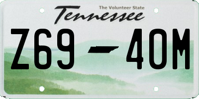 TN license plate Z6940M