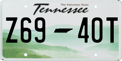 TN license plate Z6940T