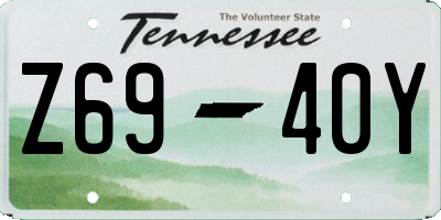 TN license plate Z6940Y