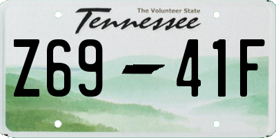 TN license plate Z6941F