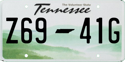 TN license plate Z6941G