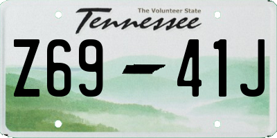 TN license plate Z6941J
