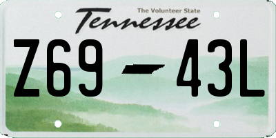 TN license plate Z6943L