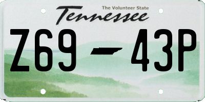 TN license plate Z6943P