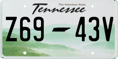 TN license plate Z6943V