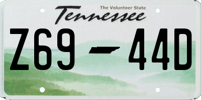 TN license plate Z6944D