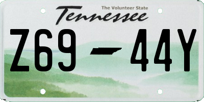 TN license plate Z6944Y