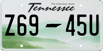 TN license plate Z6945U