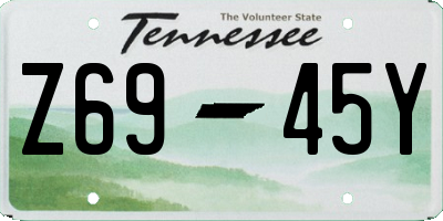 TN license plate Z6945Y