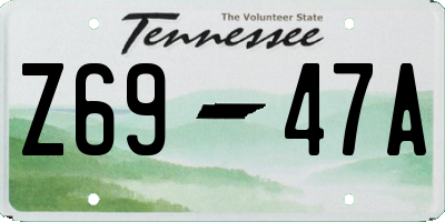 TN license plate Z6947A