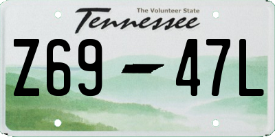 TN license plate Z6947L