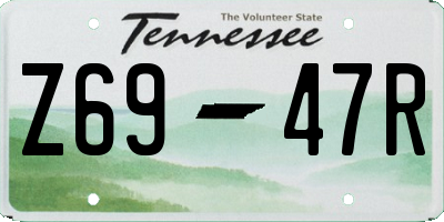 TN license plate Z6947R