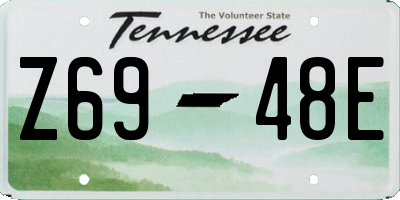 TN license plate Z6948E