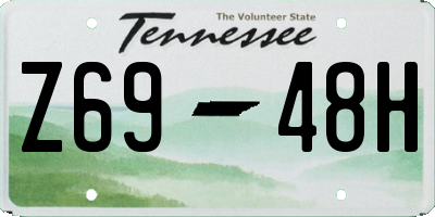 TN license plate Z6948H