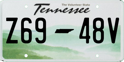 TN license plate Z6948V