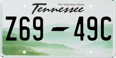 TN license plate Z6949C