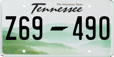 TN license plate Z6949O