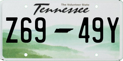 TN license plate Z6949Y