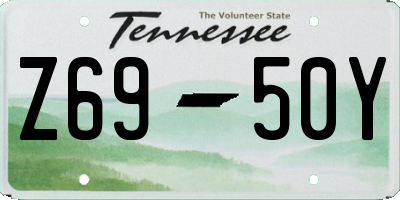 TN license plate Z6950Y