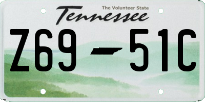 TN license plate Z6951C