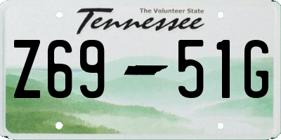 TN license plate Z6951G