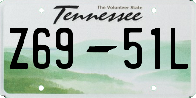 TN license plate Z6951L