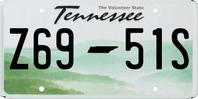 TN license plate Z6951S