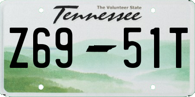 TN license plate Z6951T